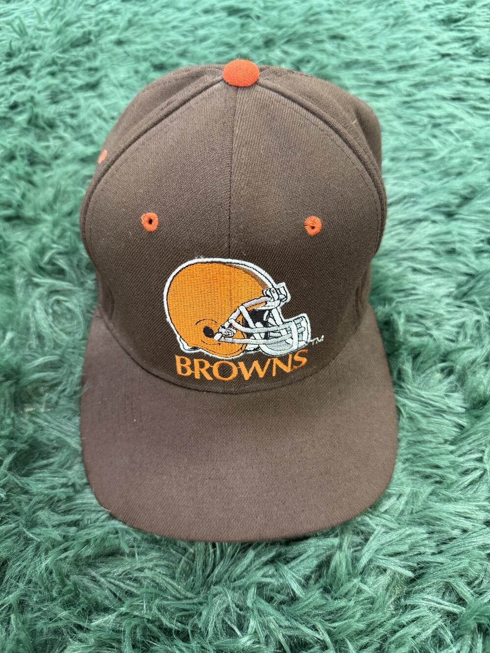 Vintage Starter Cleveland Browns NFL Football Helmet Logo Brown Hat Cap One Size